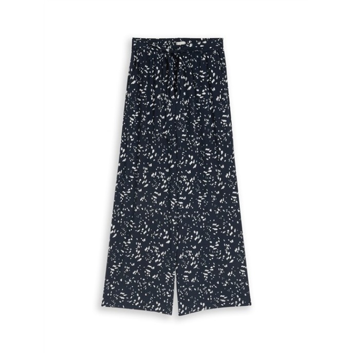Tom Tailor Damesmode loose fit palazzo pants / broek 1049990 Navy dot